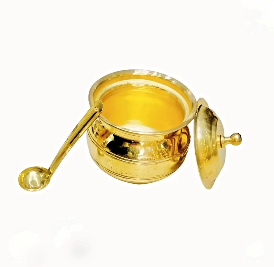 Metal Decorative Bowl with Lid for Home Decor