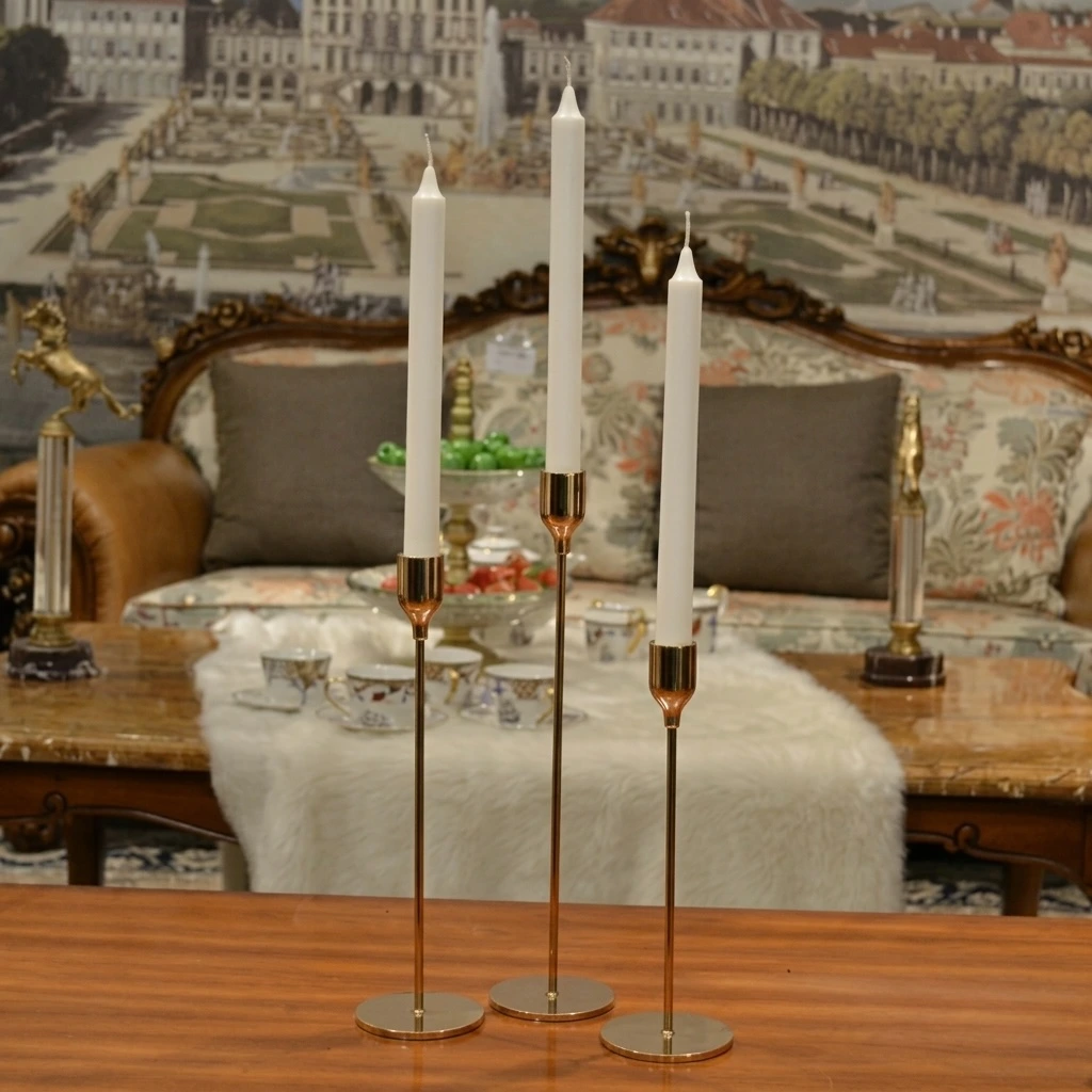 Metal Candle Holders of set 3